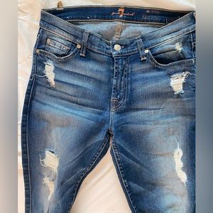 7 for All Mankind Distressed Skinny Jean